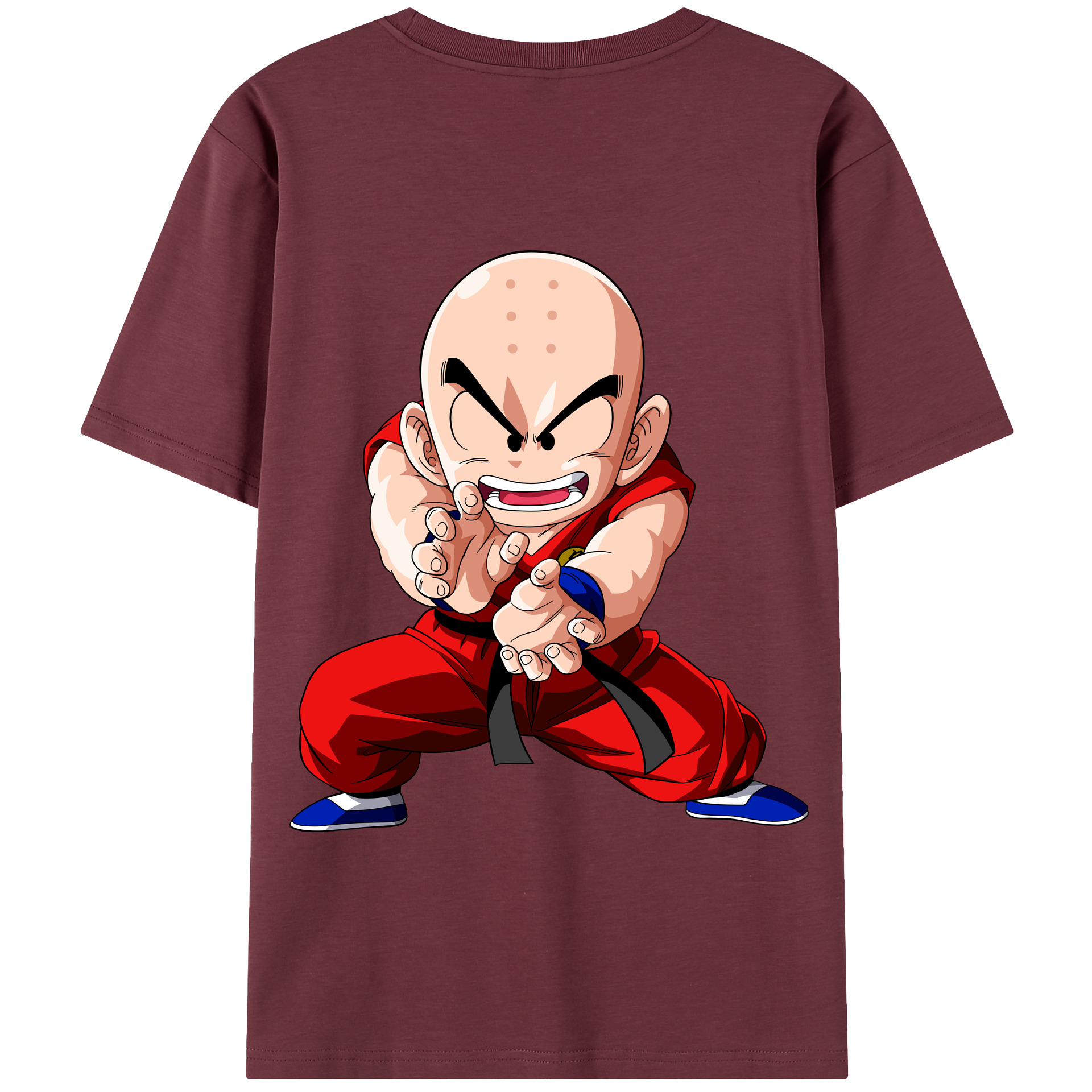 （画像用） ドラゴンボール クリリン DRAGON BALL krillin 綿100％半袖Tシャツ（背面プリント）